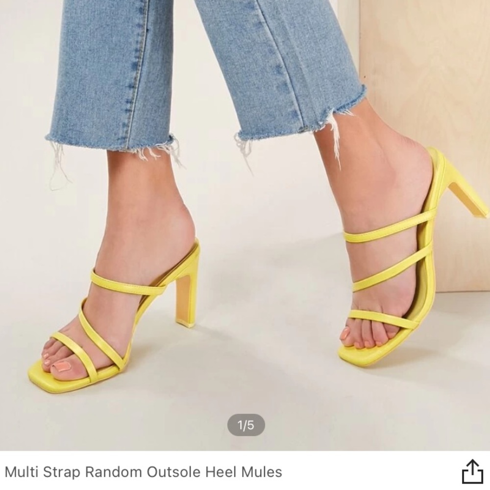 Brand new Yellow outsole mules